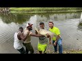 Iguana ninja and gang catch three exotic fish
