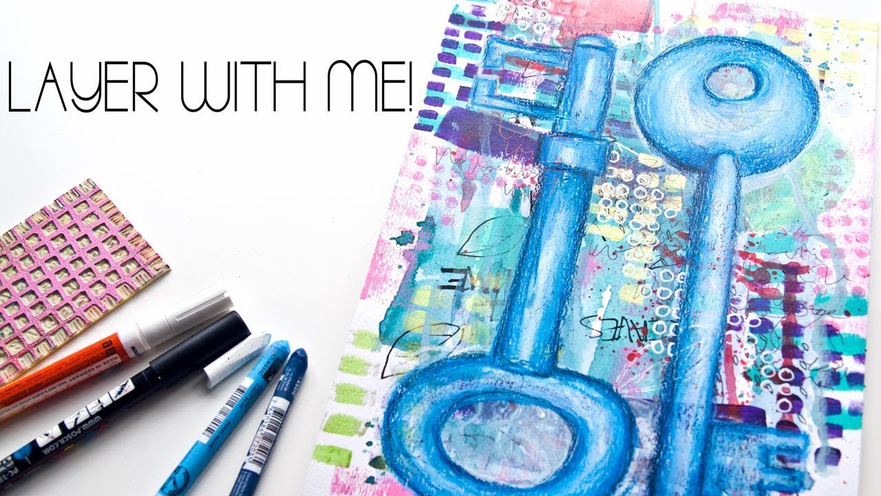 VIDEO: How To Build A Mixed Media Art Journal Using Minimal Layers - Kim  Dellow