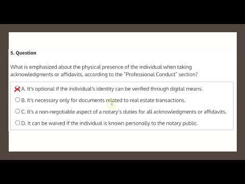 NYS Notary Public iPREP Mock Test #5 Q5