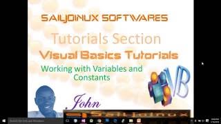 Visual Basic Beginer Tutorial 17  Variables and Constants