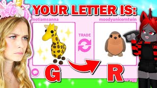 One LETTER Trading Challenge In Adopt Me! (Roblox)