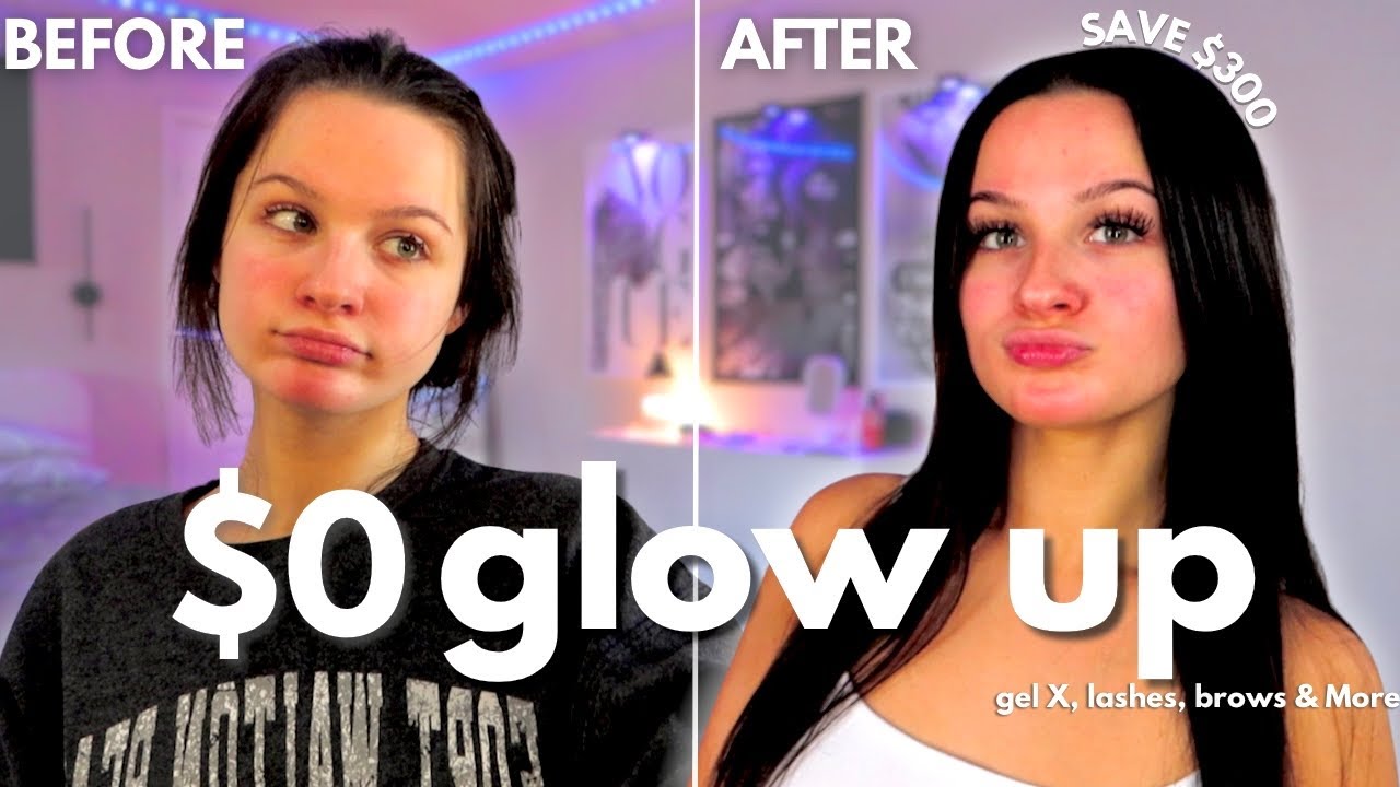 Let’s ACTUALLY Glow Up At Home | *no makeup* I Saved $300+ 