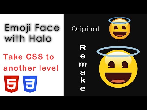 #9 Make a Cool Emoji Face with Halo using HTML and CSS | Take CSS on another level