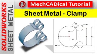 Sheet Metal Clamp in SolidWorks