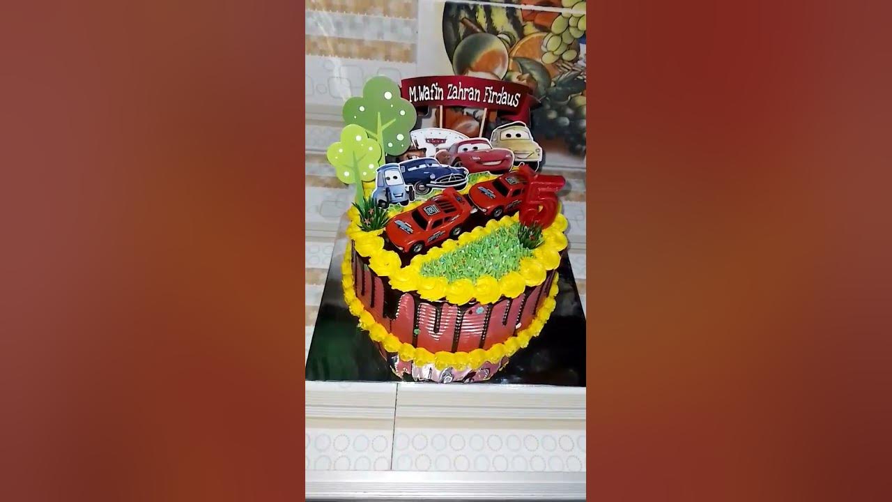contoh kue ulang tahun anak anak,karakter cars mcqueen #shorts