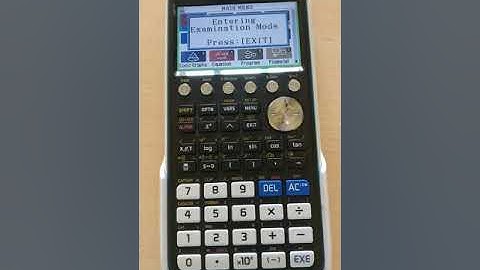 Casio fx-CG50 into examination mode