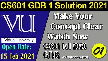 CS601 GDB 1 Solution 2021 | CS601 Fall 2020 | Virtual University | AM Knowledge Official