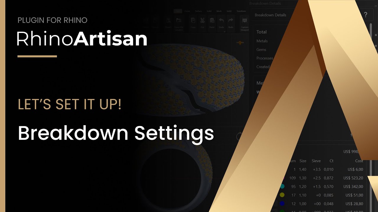 Учебное пособие: Настройки мастер-разбивки | RhinoArtisan