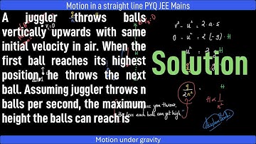 A juggler throws balls vertically upwards with same initial velocity in air. When the first ball rea