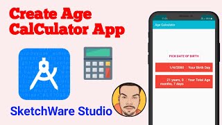 Age Calculator App कैसे बनते है अपने मोबाईल फोन से जाने हिंदी में।|AndroidBulb|SketchWare Studio screenshot 1