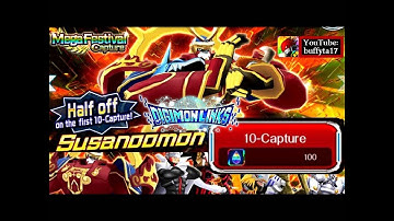 Digimon Links - Mega Festival Capture Summon (Half off on the first 10-Capture)