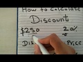 How to calculate discount with percentage