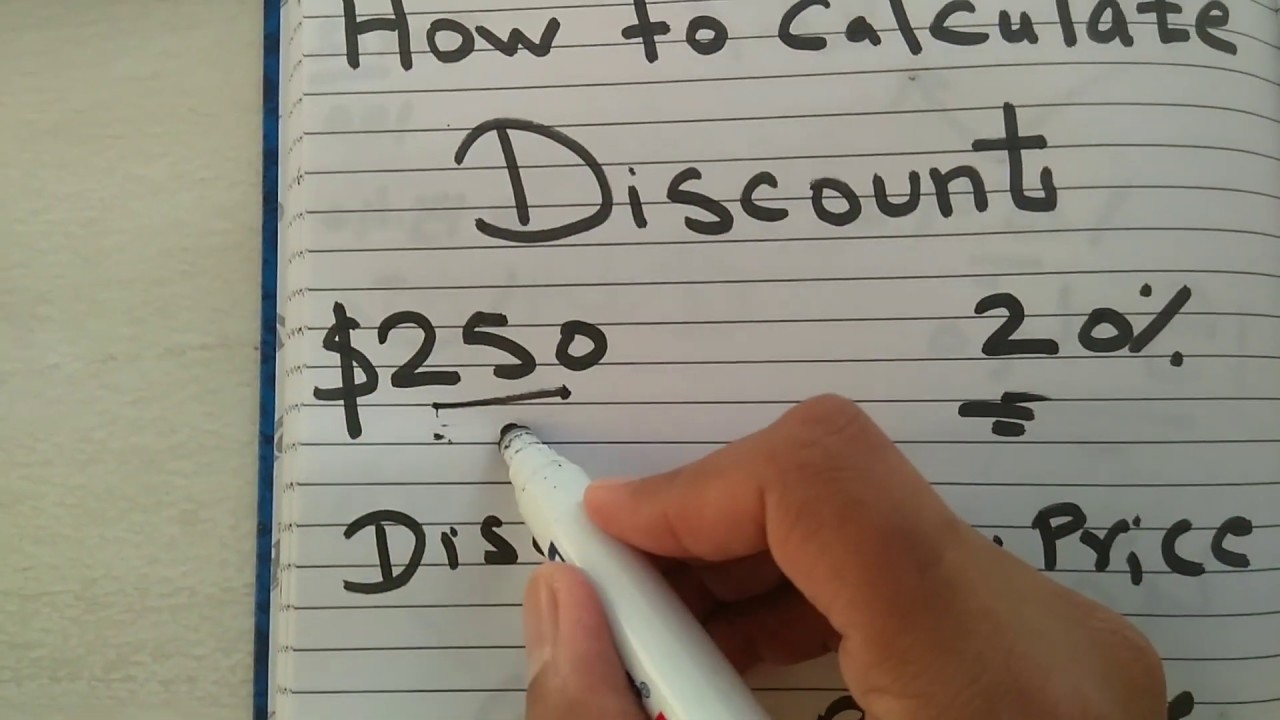 How To Calculate Discount With Percentage