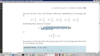 Section 4 Probability and Statistics part 2 Expected Value of a Random Variable 1