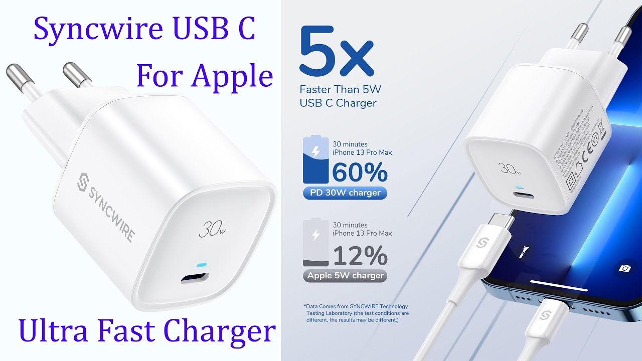 Syncwire iPhone USB C Ultra Fast Charger 