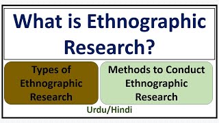 What is Ethnographic Research?