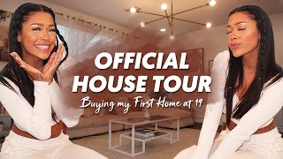 OFFICIAL FURNISHED HOUSE TOUR - buying my first house at 19 by Itsleilaniii 33,070 views 2 years ago 8 minutes, 44 seconds