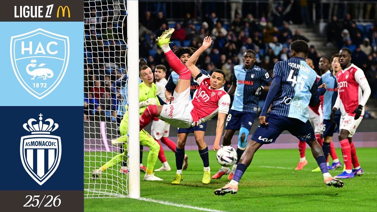 ⚽️ Résumé : HAC - AS Monaco (0-0) I J19 - L1 McDonald's 2025-2026