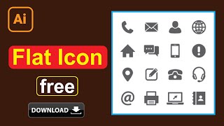 Flat Icon Graphic Design Vector File Free Download