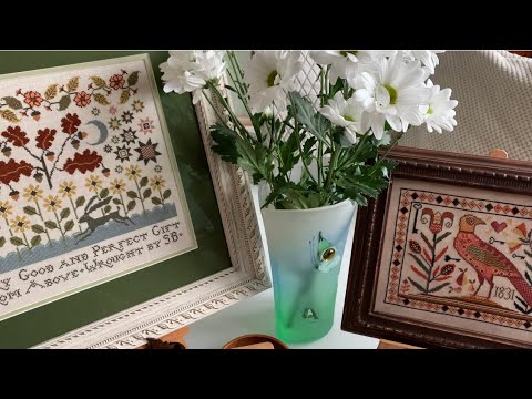 17. Осенняя вышивка. Plum Street Samplers, Kathy Barrick, Mirabilia, Blackbird Designs.