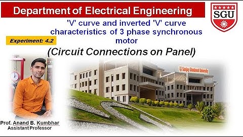 V curve and inverted V curve characteristics of 3 phase synchronous motor by SGU Electrical Dept-4.2