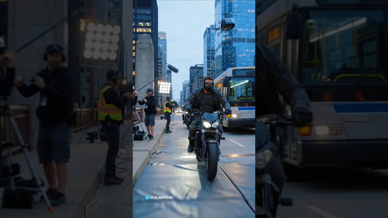 This Urban Bridge Bus Chase Gets WILD 🚌🔥 | Action Movie BTS #Shorts #vfx #bts