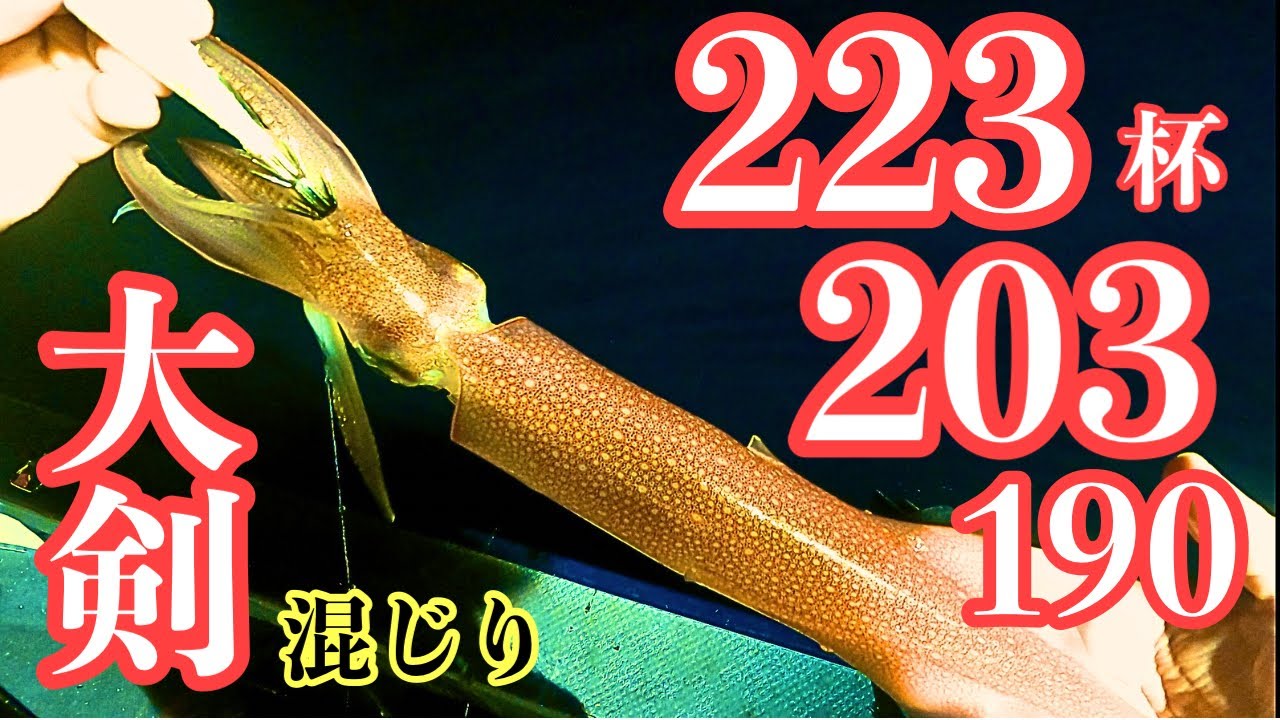 200杯越えの狂夜大公開！大剣も混じる！イカメタル オモリグ