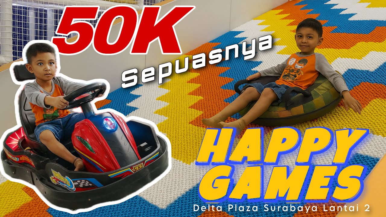 Gokart, Rainbow Slide & Mainan Sepuasnya Cuman 50K di Happy Games Delta Plaza Surabaya‼️