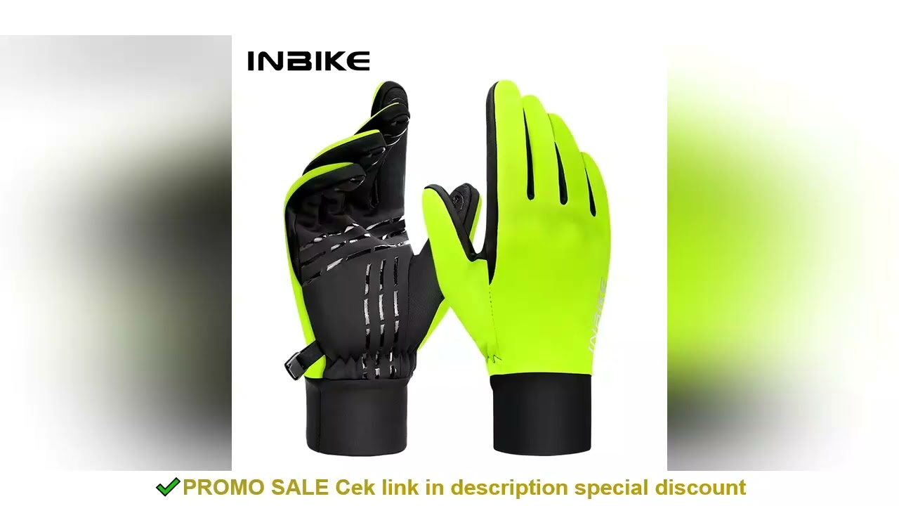 INBIKE Winter Cycling Gloves for Men Women Warm Fleece Biking Glove for Riding Bicycle Gloves Waterp