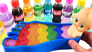 Satisfying Video l Mixing All My Slime Smoothie with Foot Bathtub ASMR RainbowToyTocToc