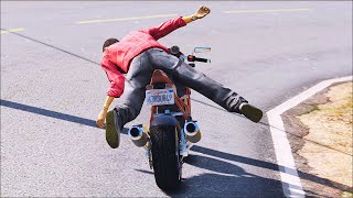 GTA 5 Slow Motion Motorcycle Crashes Episode 01 (Euphoria Physics Showcase)