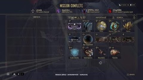 Warframe: Alerts Rewards - Exilus Weapon Adapter - Defense Ember, Rifle Riven Mod - Survival Valkyr.