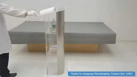 14307 metal acrylic podium curved edge lectern church pulpit event part conference school lecter 3D