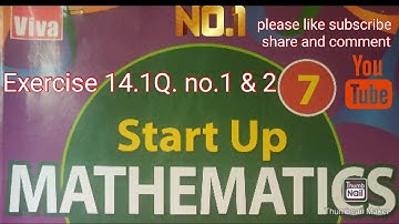Startup mathematics class 7 solution chapter 14 perimeter and area exercise 14.1 Question number 1&2