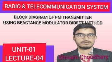 R& T SYSTEM||BLOCK DIAGRAM OF FM TRANSMITTER USING REACTANCE MODULATOR DIRECT METHOD||UNIT-01 ||L-04