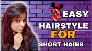 3 Easy HairStyles For Short Hair Girls | Short HairStyles Tutorial 2021 | Riya Singh screenshot 3