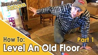 DIY: Easiest Way To Level An OLD WOOD FLOOR  Using Screws and a Level