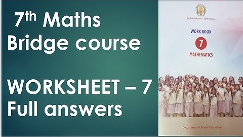 7th maths bridge course maths worksheet 7 full answers Hiba maths