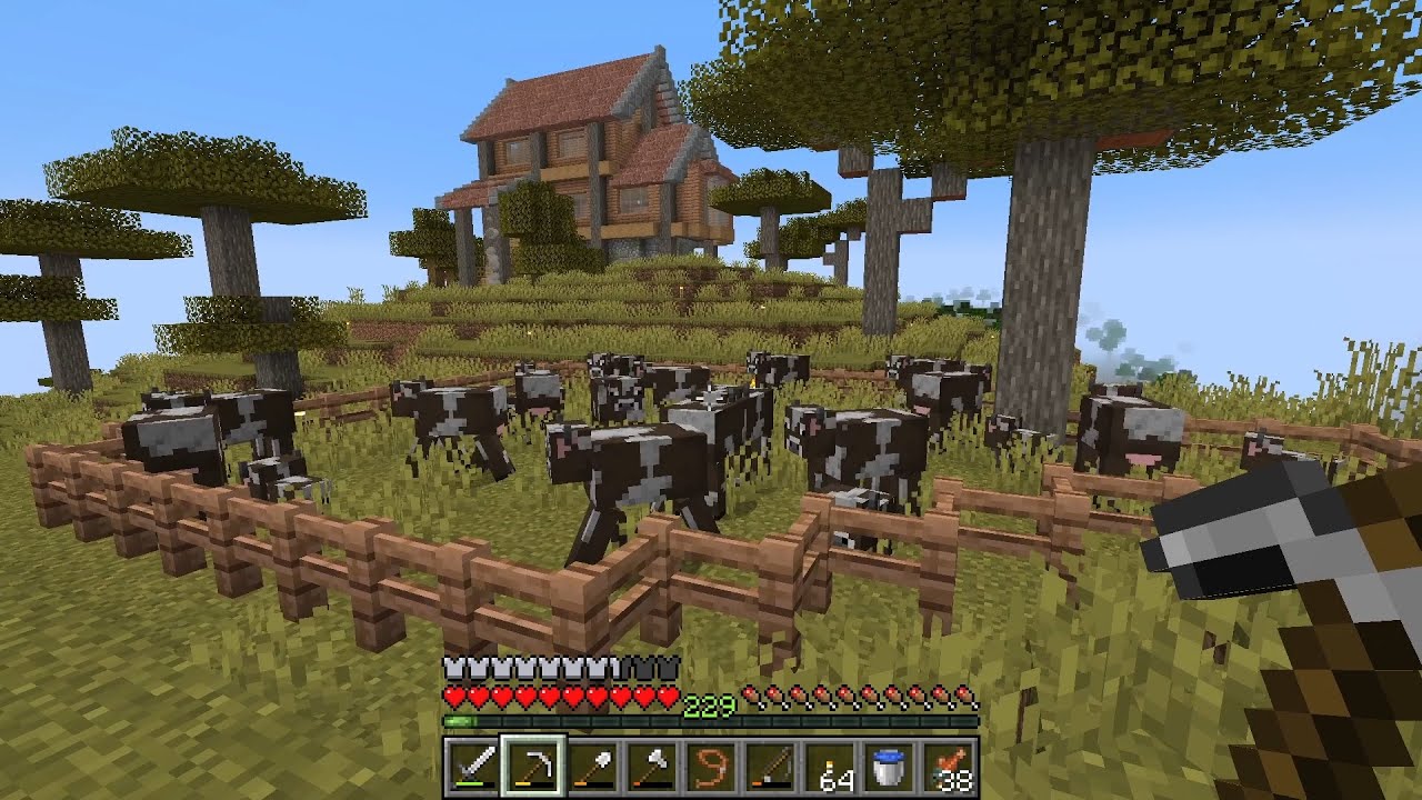 Late-Game Minecraft 419 :: A Proper Cow Pen