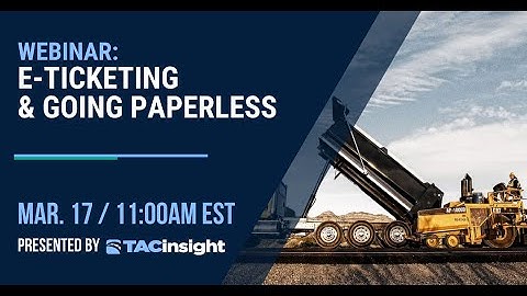 WEBINAR: E-Ticketing & Going Paperless with Fast-Weigh