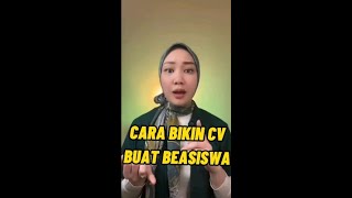 Tips Nulis CV Edisi Beasiswa #Short #tipsCV #Beasiswa #BUMN #tipscv #tipsnulisCV #trikCV