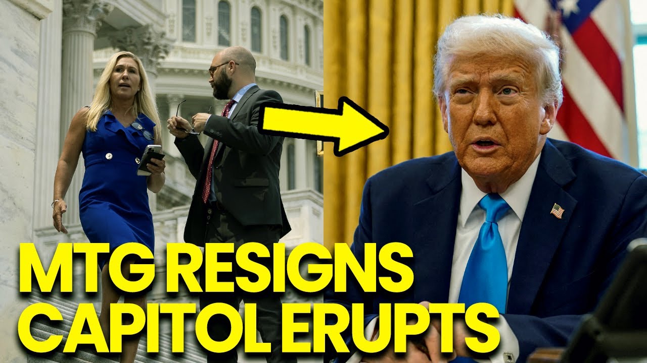 Capitol ERUPTS as MARJORIE TAYLOR GREENE ABRUPTLY RESIGNS Trump STUNNED