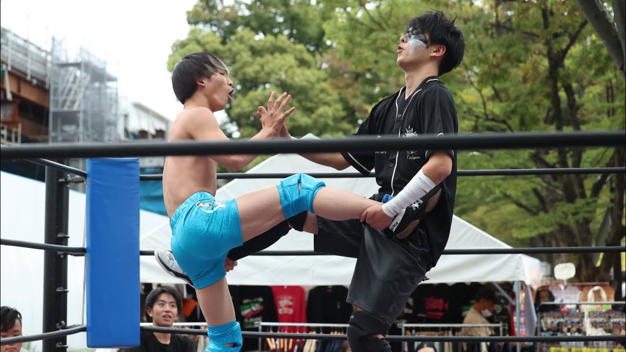 マラ橋弘至&ルノワール・コメダ vs 朝倉母乳&”天下変態”ドラゴン・スカイ　( #KWA代々木公園　２日目　第５試合)