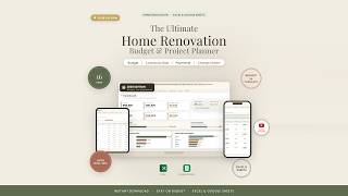 Home Renovation Budget & Project Planner - Full Tutorial (Excel & Google Sheets)