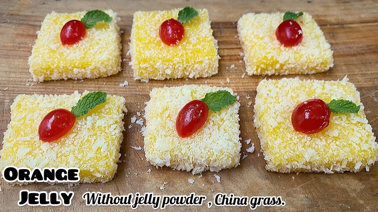 Orange jelly recipe Orange juice jelly recipe in Telugu Orange jellies without jelly powder