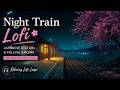 Night Train Lofi 🌃 Japanese Station &amp; Falling Sakura under Starry Sky | Chill Beats to Study/Sleep