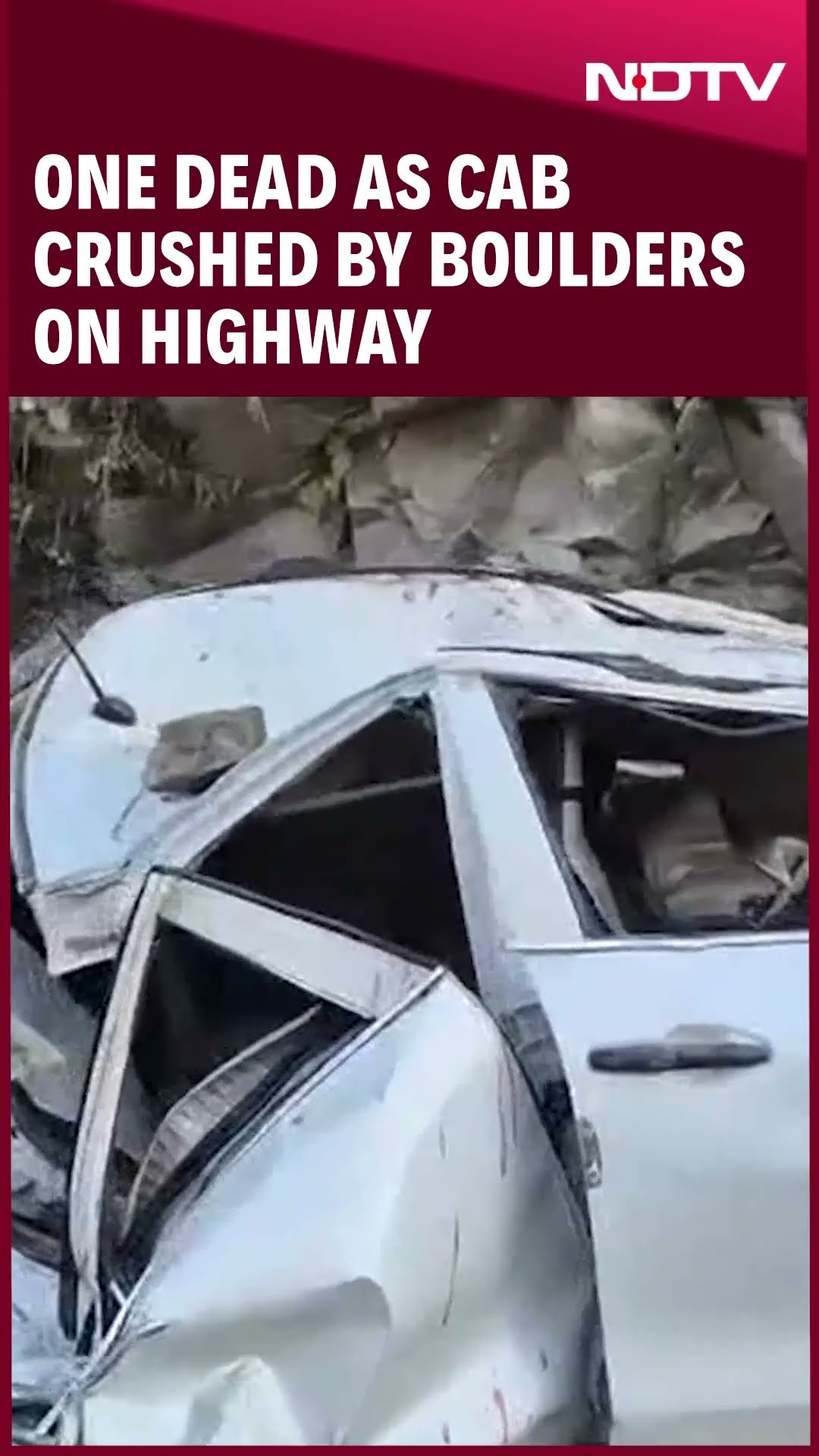 Cab Crushed By Boulders On Chandigarh-Manali Highway, One Dead