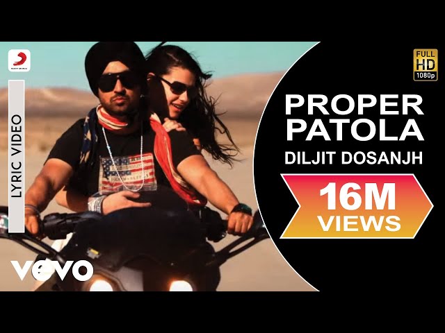 Diljit Dosanjh - Proper Patola | Lyric Video | Badshah class=