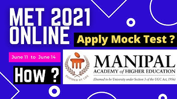 Manipal Entrance Test | MET 2021 Online Remote Proctored | Phase 2  Requirements .NET  Exam Dates