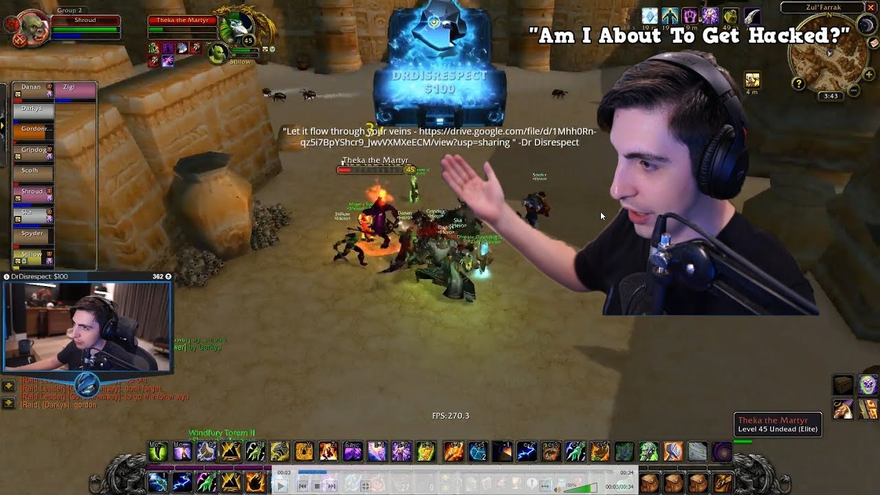 Shroud Getting Hacked By Dr Disrespect